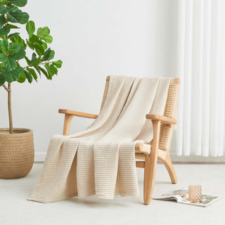 100% Cotton Waffle Weave Blanket