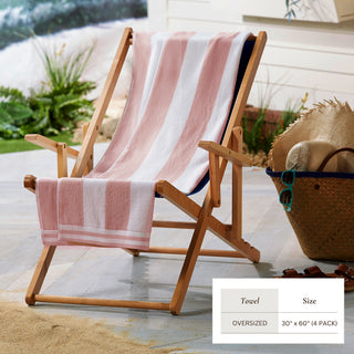 Premium 100% Cotton Cabana Stripe Beach Towels