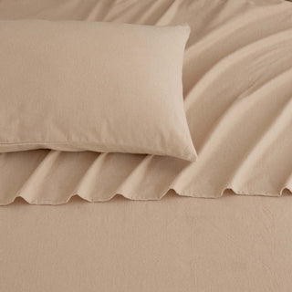 4 Piece Heathered Solid Flannel Sheet Sets - Anders Collection