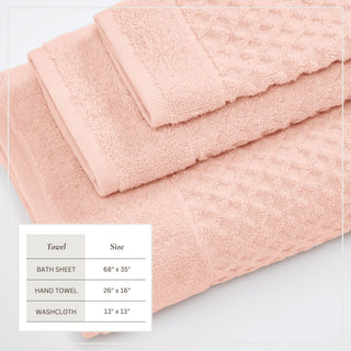 Ultra-Soft 100% Cotton Diamond Waffle Bath Towels