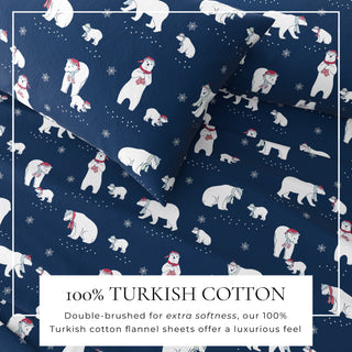Premium Turkish Cotton Lodge-Theme Flannel Sheet Set
