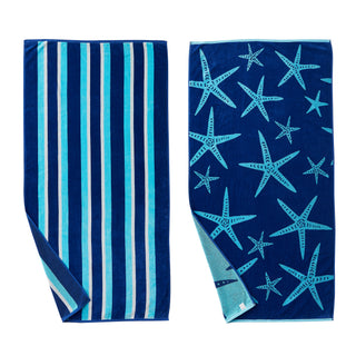2 Pack 100% Cotton Printed Beach Towel