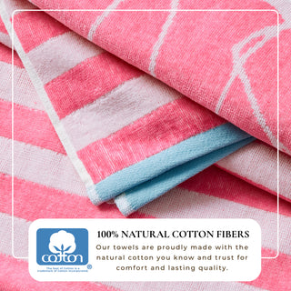 2 Pack 100% Cotton Printed Beach Towel