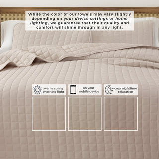 Seersucker Quilt Set With Shams