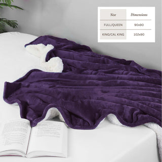 Ultra-Soft Velvet Plush Reversible Sherpa Blanket