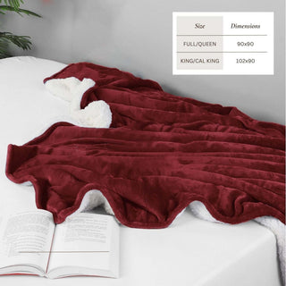 Ultra-Soft Velvet Plush Reversible Sherpa Blanket