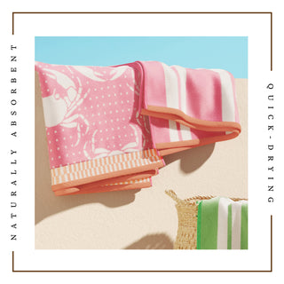 2 Pack 100% Cotton Printed Beach Towel