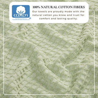 Ultra-Soft 100% Cotton Diamond Waffle Bath Towels