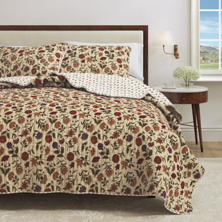 Floral Printed Quilt Set