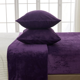 Ultra Soft Velvet Plush Bed Sheet Set