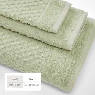 Ultra-Soft 100% Cotton Diamond Waffle Bath Towels