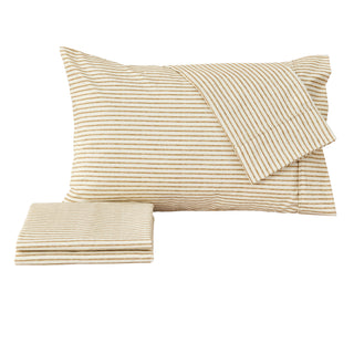 Premium Striped Microfiber Sheet Set