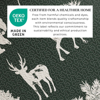 Deers & Trees Microfiber Reversible Quilt Set With Shams