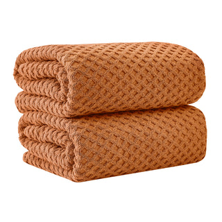 Ultra-Soft 100% Cotton Diamond Waffle Bath Towels
