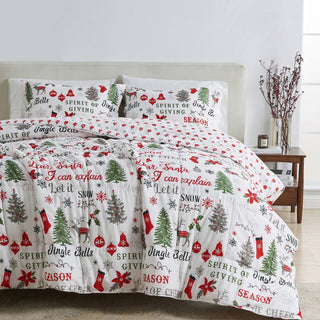 Christmas Down Alternative Comforter and Sham Set