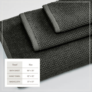 100% Cotton Absorbent & Quick-Dry Looped Bath Towels