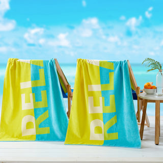 2 Pack 100% Cotton Printed Beach Towel