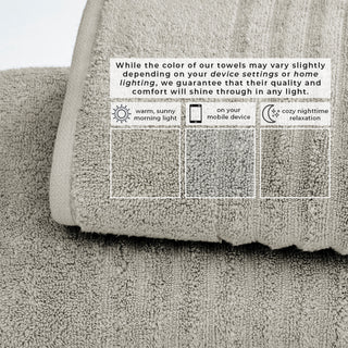 Premium Cotton Ribbed Towel Set