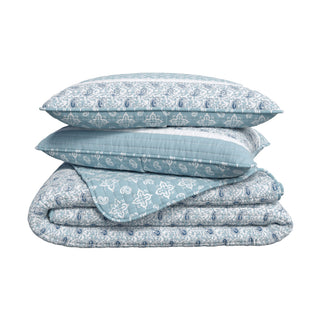 Reversible Striped Quilt Set with Shams