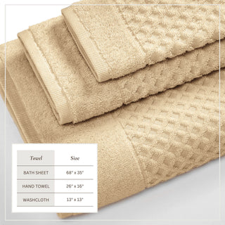 Ultra-Soft 100% Cotton Diamond Waffle Bath Towels