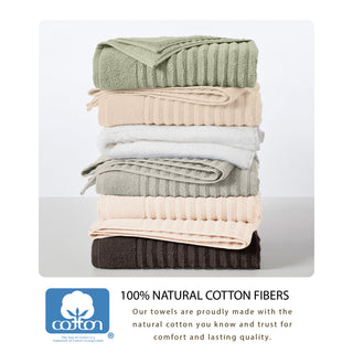 Premium Cotton Ribbed Towel Set
