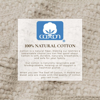 100% Cotton Honeycomb Waffle 3-Piece Duvet Cover Set