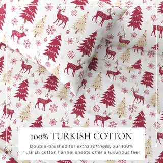 Premium Turkish Cotton Winter Lodge Flannel Sheet Set