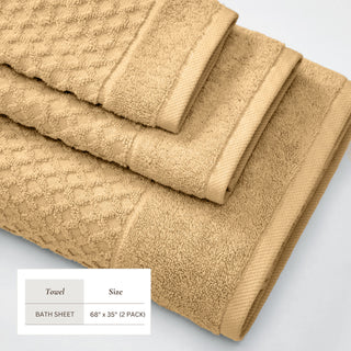 Ultra-Soft 100% Cotton Diamond Waffle Bath Towels