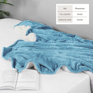 Ultra-Soft Velvet Plush Reversible Sherpa Blanket