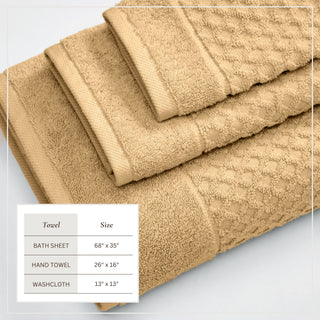 Ultra-Soft 100% Cotton Diamond Waffle Bath Towels