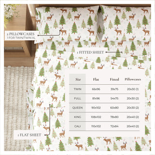 Premium Turkish Cotton Winter Lodge Flannel Sheet Set