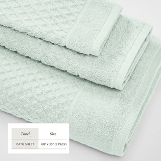 Ultra-Soft 100% Cotton Diamond Waffle Bath Towels